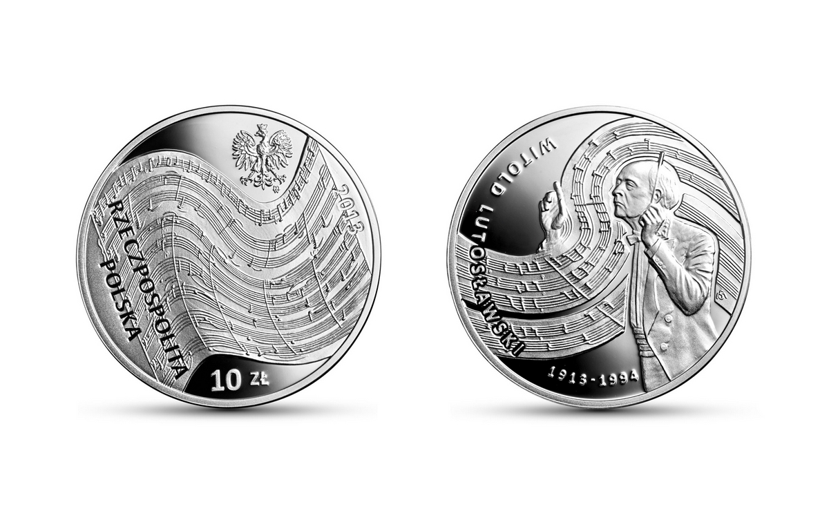 Witold Lutosławski”, srebrna moneta, nominał 10zł, 2013