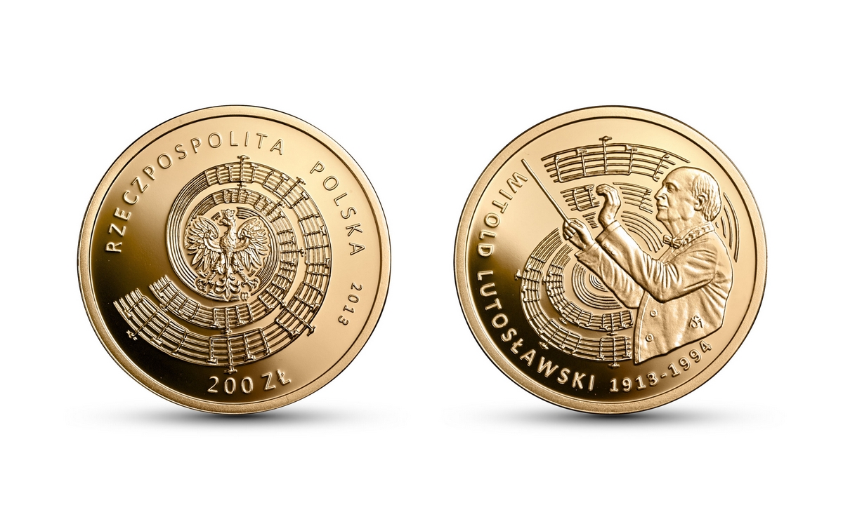 Witold Lutosławski, gold coin face value  200 zł, 2013 