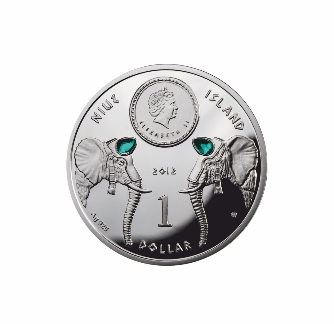 Hanibal  Barkas seria wielcy wodzowie,srebrna moneta o nominale 1 dolar, Nowa Zelandia 2012, awers