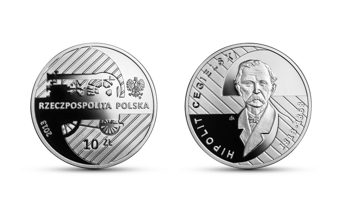 Hipolit Cegielski, srebrna moneta nominał 10 zł, 2013