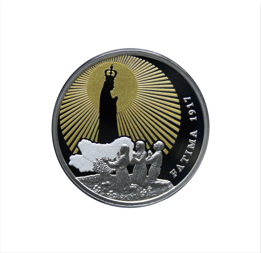 Fatima - 100. rocznica objawień - srebrna moneta, 500 Franków, 2017