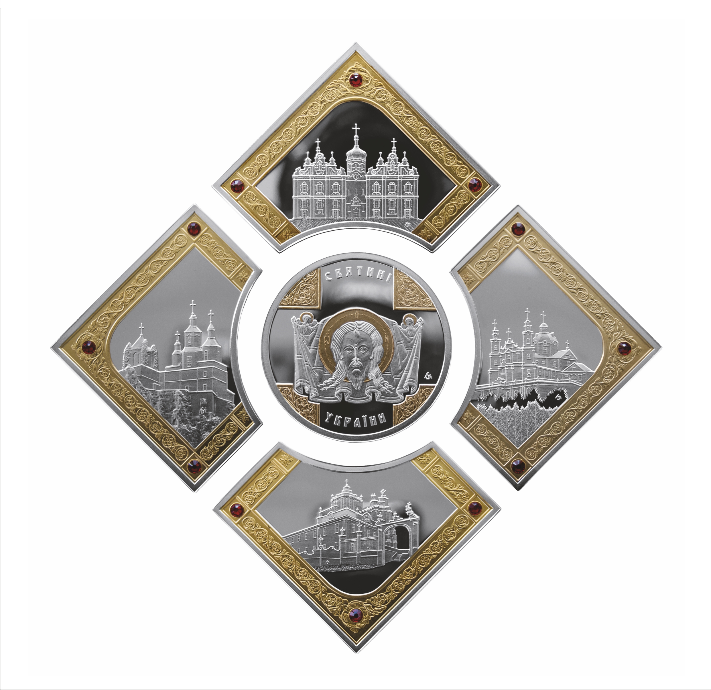 Sanktuaria Ukrainy,kompletu pięciu srebrnych monet o nominałach 2 dollars, Nowa Zelandia, 2014